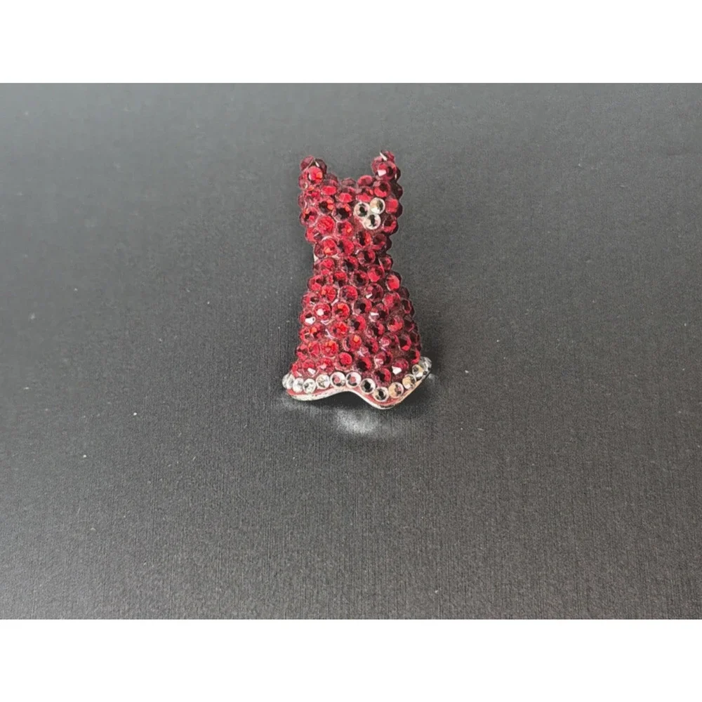 AHA Go Red For Women Rhinestone Red Dress Pin American Heart Association Brooch